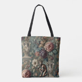Nehmen Sie einen Bow - Gothic Floral Design Tasche (Rückseite)