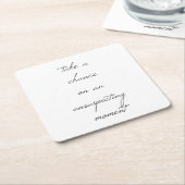 Nehmen Sie einen Chance Paper-Untersetzer Rechteckiger Pappuntersetzer (angewinkelt)