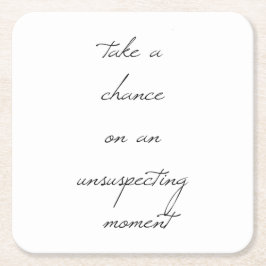 Nehmen Sie einen Chance Paper-Untersetzer Rechteckiger Pappuntersetzer