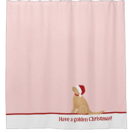 Nehmen Sie einen goldenen Weihnachtsduschvorhang Duschvorhang
