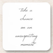 Nehmen Sie einen riskanten Kunststoff-Untersetzer Getränkeuntersetzer (Vorderseite)