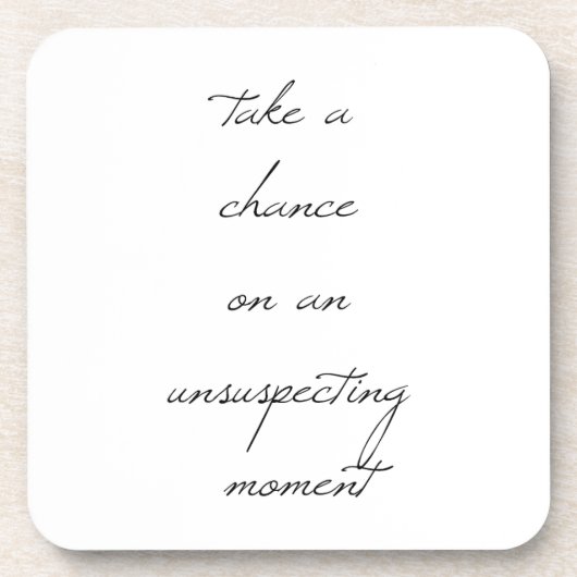 Nehmen Sie einen riskanten Kunststoff-Untersetzer Getränkeuntersetzer (Vorderseite)