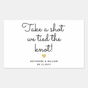 Nehmen Sie einen Schuss, den wir die Rechteckiger Aufkleber