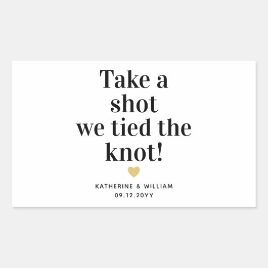 Nehmen Sie einen Schuss, wir binden den Knoten Hoc Rechteckiger Aufkleber (Vorderseite)