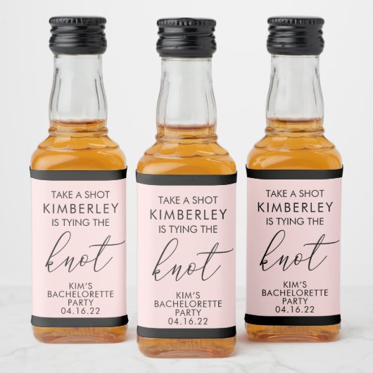 Nehmen Sie einen Shot Bachelorette Printed Mini Alkoholflaschenetikett (Flaschen)
