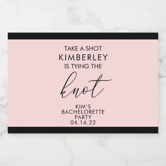 Nehmen Sie einen Shot Bachelorette Printed Mini Alkoholflaschenetikett (Einzelnes Label)