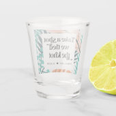 Nehmen Sie einen Shot Tropical Beach Hochzeitsvorz Schnapsglas (Rückseite)