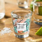 Nehmen Sie einen Shot Tropical Beach Hochzeitsvorz Schnapsglas