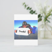 Nehmen Sie einen Sprung Postkarte (Stehend Vorderseite)