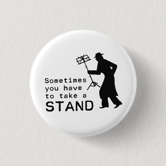Nehmen Sie einen Stand Button (Vorderseite)