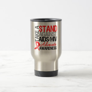 Nehmen Sie einen Stand gegen AIDSHIV Reisebecher