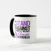 Nehmen Sie einen Stand gegen inländische Gewalt Tasse (Vorderseite Links)