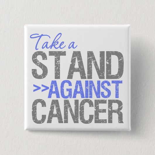 Nehmen Sie einen Stand gegen Krebs - Ösophaguskreb Button (Vorderseite)