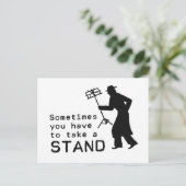Nehmen Sie einen Stand Postkarte (Stehend Vorderseite)