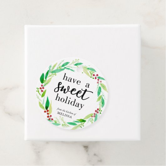 Nehmen Sie einen süßen Weihnachtskranz mit Backwar Geschenkanhänger (Beispiel)