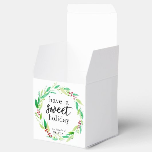 Nehmen Sie einen süßen Weihnachtskranz mit Backwar Geschenkschachtel (Geöffnet)