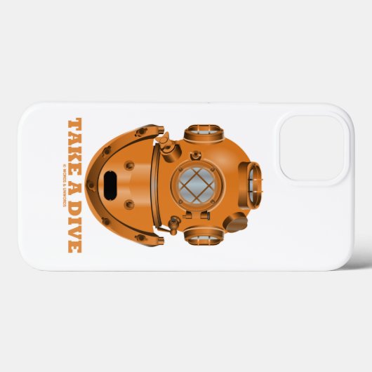 Nehmen Sie einen Tauchhelm für Tieftauchen Case-Mate iPhone Hülle (Rückseite (Horizontal))