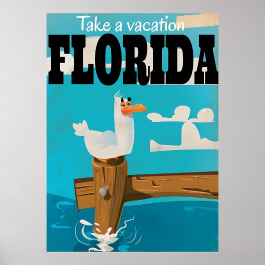 Nehmen Sie einen Urlaub - Florida Vintage Reisepla Poster (Vorne)