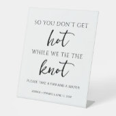 Nehmen Sie einen Ventilator und ein Wasser Schwarz Sockelschild (Vorderseite)