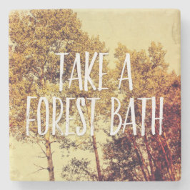 Nehmen Sie einen Waldbath Northern Birch Trees Art Steinuntersetzer