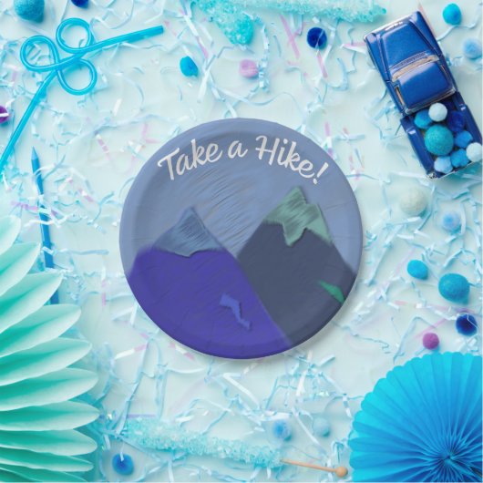 Nehmen Sie einen Wanderberggipfel Pappteller (Party)