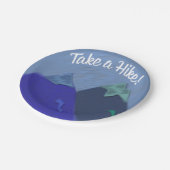 Nehmen Sie einen Wanderberggipfel Pappteller (Schrägansicht)