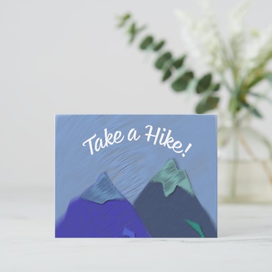 Nehmen Sie einen Wanderberggipfel Postkarte (Stehend Vorderseite)