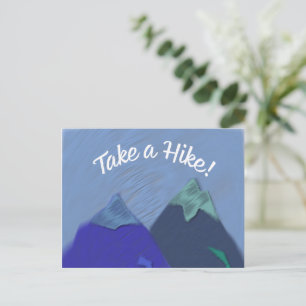 Nehmen Sie einen Wanderberggipfel Postkarte