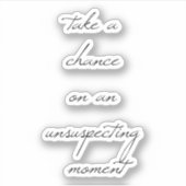 Nehmen Sie einen zufälligen Vinyl-Aufkleber nach M Aufkleber (Vorderseite)