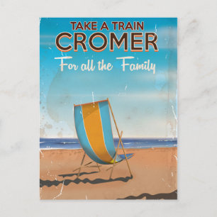Nehmen Sie einen Zug nach Cromer Reiseplakat. Postkarte