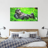 Nehmen Sie es leicht Cool Chimp Einzigartiges Foto Leinwanddruck (Insitu (Schlafzimmer))
