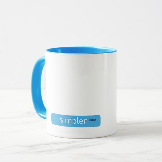 Nehmen Sie es zum blauen Raum Tasse (Vorderseite Links)