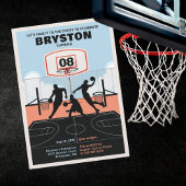 Nehmen Sie es zum Court Basketball Birthday Einlad Einladung