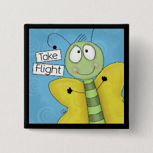 Nehmen Sie Flight Butterfly Button