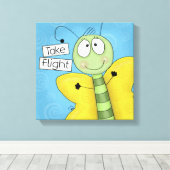 Nehmen Sie Flight Butterfly Leinwanddruck (Insitu (Holzboden))