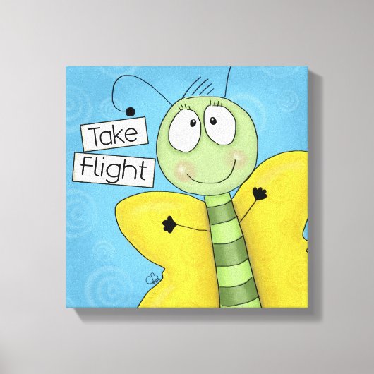 Nehmen Sie Flight Butterfly Leinwanddruck (Vorderseite)