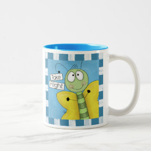 Nehmen Sie Flight Butterfly Zweifarbige Tasse