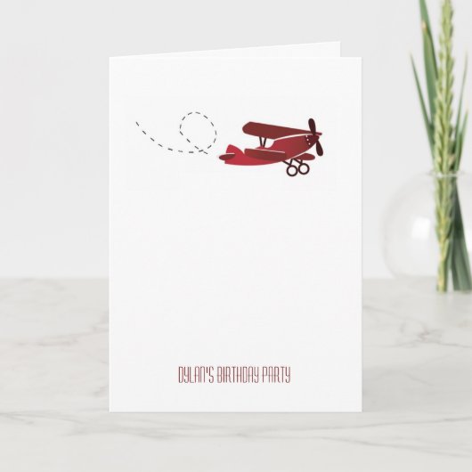 Nehmen Sie Flug Einladung (Vorderseite)