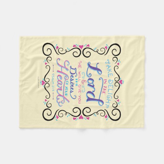 Nehmen Sie Freude im Lord Fleecedecke (Vorderseite (Horizontal))