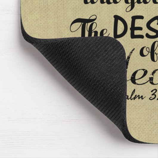 Nehmen Sie Freude im Lord Psalm 37 4 Bibelverse Mousepad (Ecke)