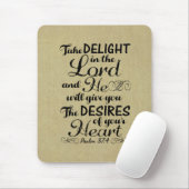 Nehmen Sie Freude im Lord Psalm 37 4 Bibelverse Mousepad (Mit Mouse)