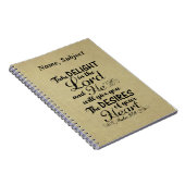 Nehmen Sie Freude im Lord Psalm 37 4 Bibelverse Notizblock (Rechte Seite)