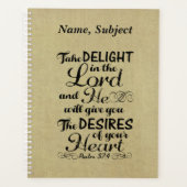 Nehmen Sie Freude im Lord Psalm 37 4 Bibelverse Planer (Vorderseite)
