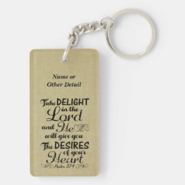 Nehmen Sie Freude im Lord Psalm 37 4 Bibelverse Schlüsselanhänger