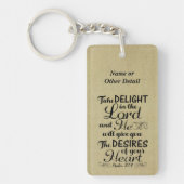 Nehmen Sie Freude im Lord Psalm 37 4 Bibelverse Schlüsselanhänger (Vorderseite)