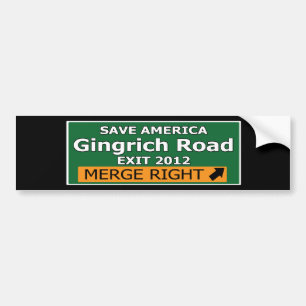 Nehmen Sie Gingrich Straße 2012 heraus Autoaufkleber
