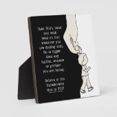 Nehmen Sie Gottes Hand Fotoplatte (Vorderseite)