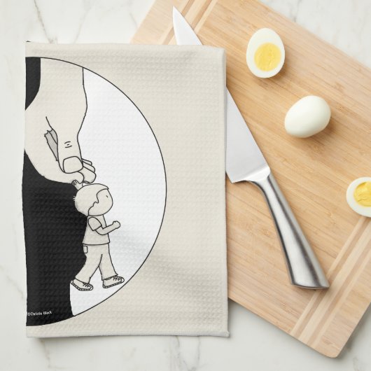 Nehmen Sie Gottes Hand Geschirrtuch (Viertel Falte)