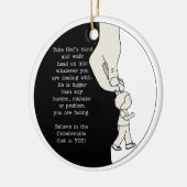 Nehmen Sie Gottes Hand Keramik Ornament (Links)