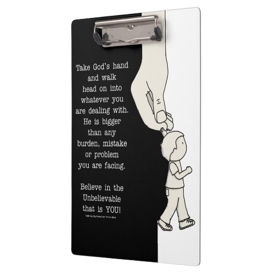 Nehmen Sie Gottes Hand Klemmbrett (Links)